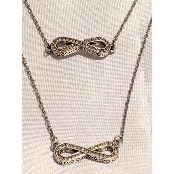 BRIGHTON Starry Night Infinity Ribbon Necklace & Bracelet Set Swarovski Crystals - Picture 8 of 12